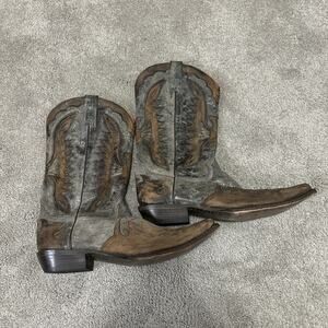 Stetson Cowboy Boots All Leather Handmade US Size 11.5 D